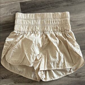 Free People Women's Cream High-Waisted Shorts